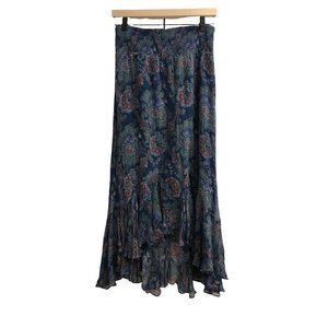 Anthropologie Vanessa and Virginia waterfall maxi skirt paisley print SIZE 6